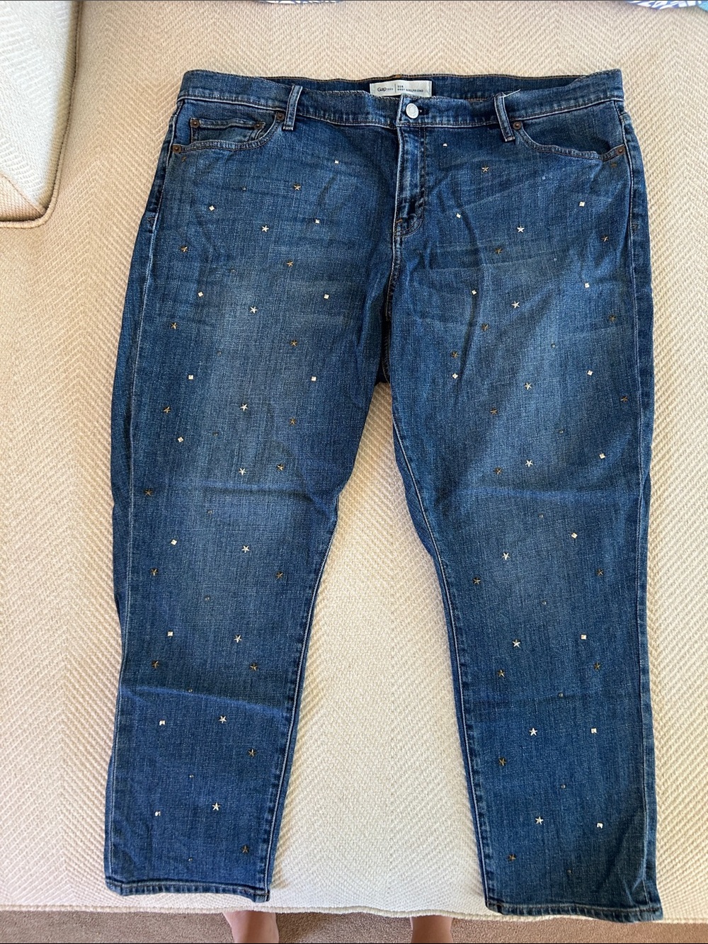 Gap nwot Dark Blue Women's Star-Embellished Jeans